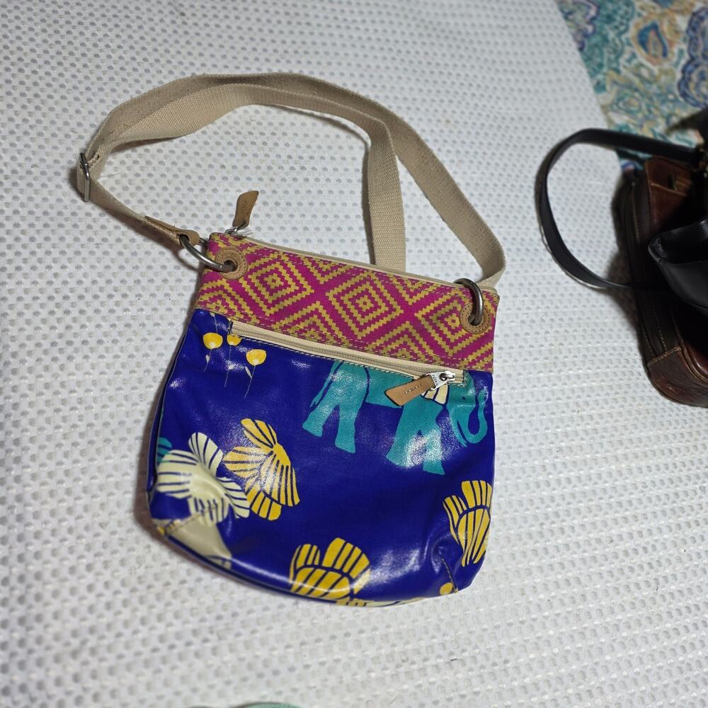 FOSSIL KEY-PER ANIMAL PRINT CROSSBODY BAG